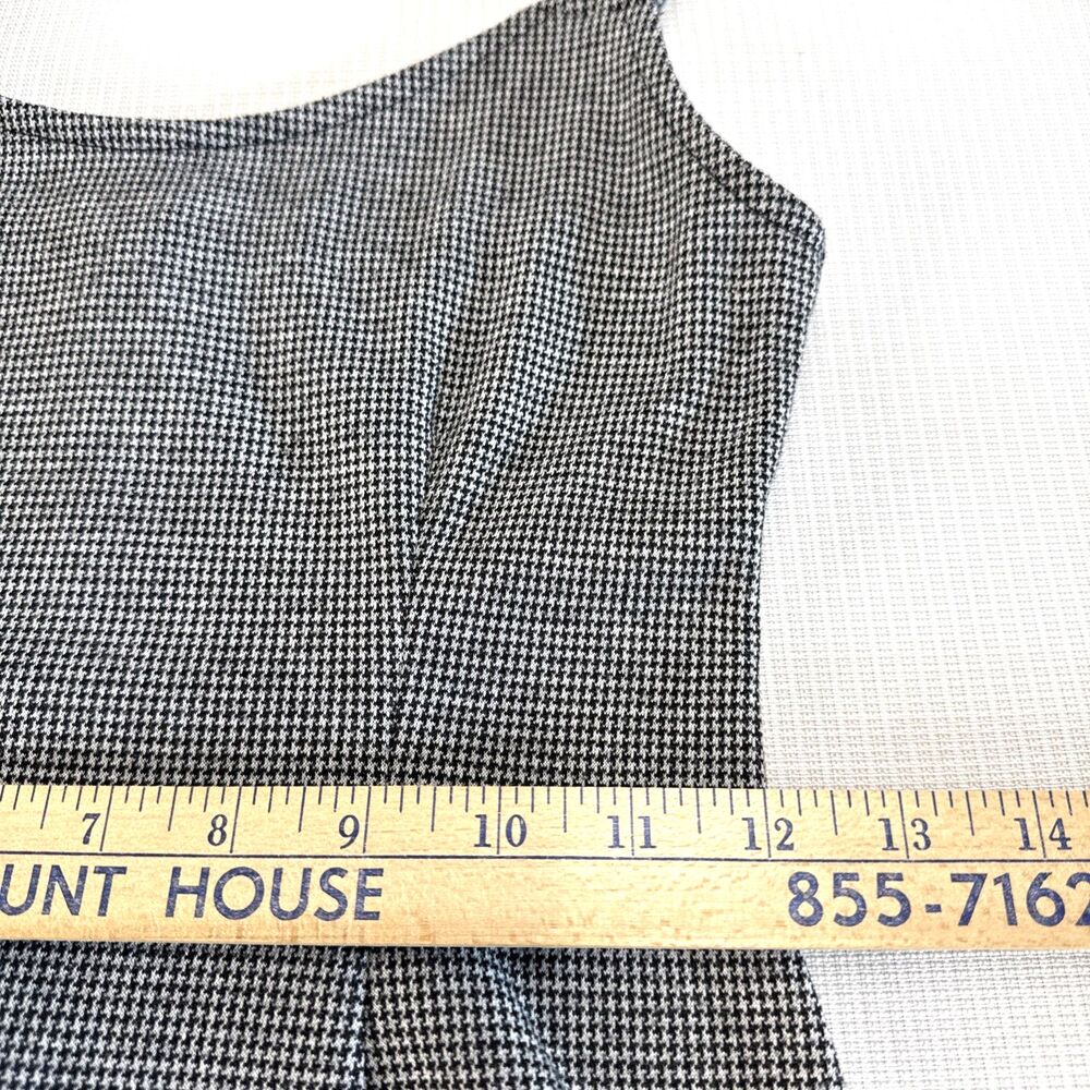 Forever 21 Houndstooth Overall Skater Dress Black White Stretchy Sporty Mini - S - Picture 5 of 7